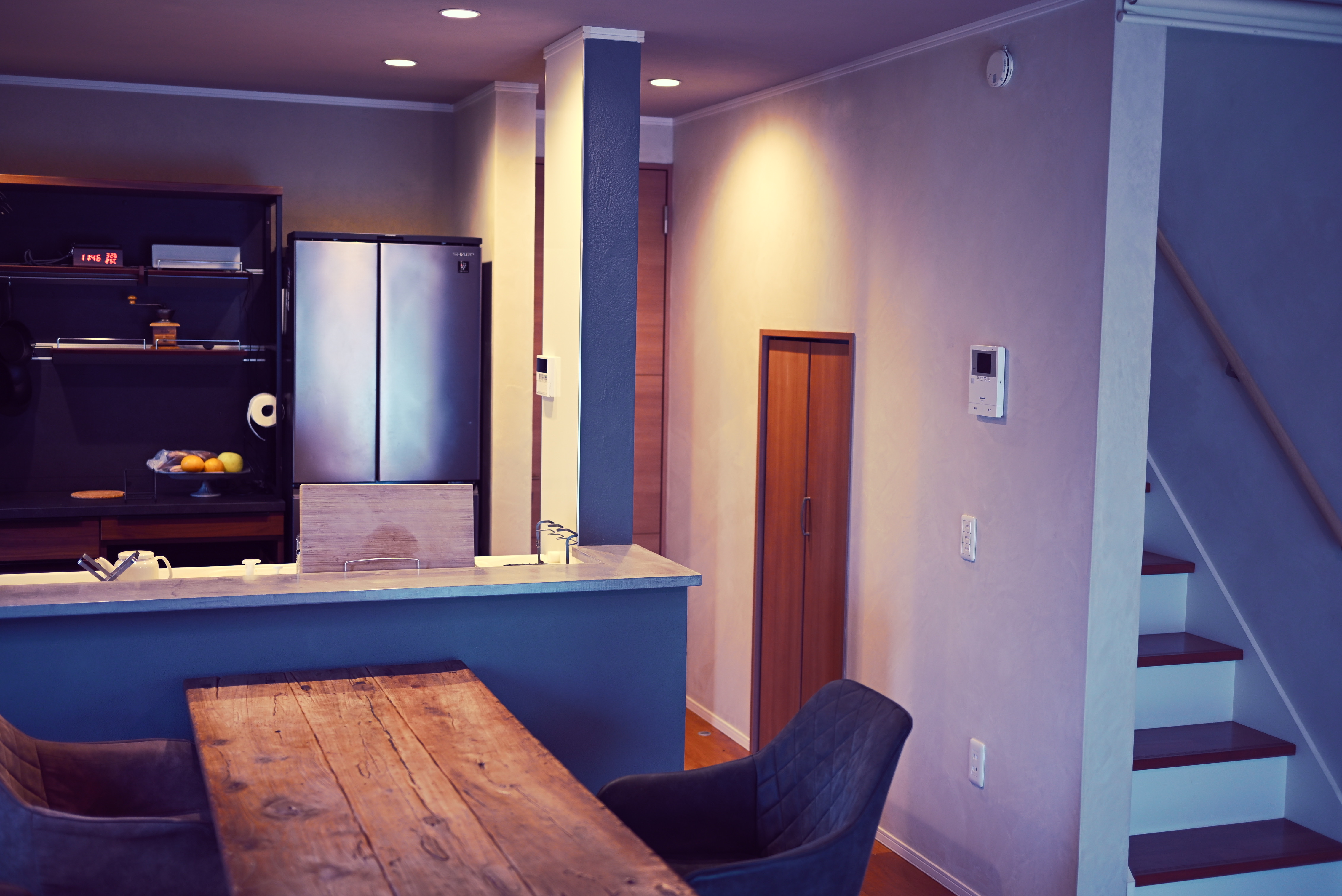 天井の施工の様子